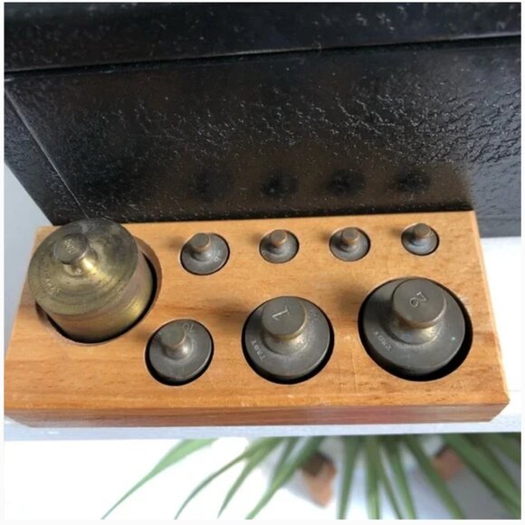 Vintage * MCM German Beam Scale with Weights & Measures - Picture 2 of 11